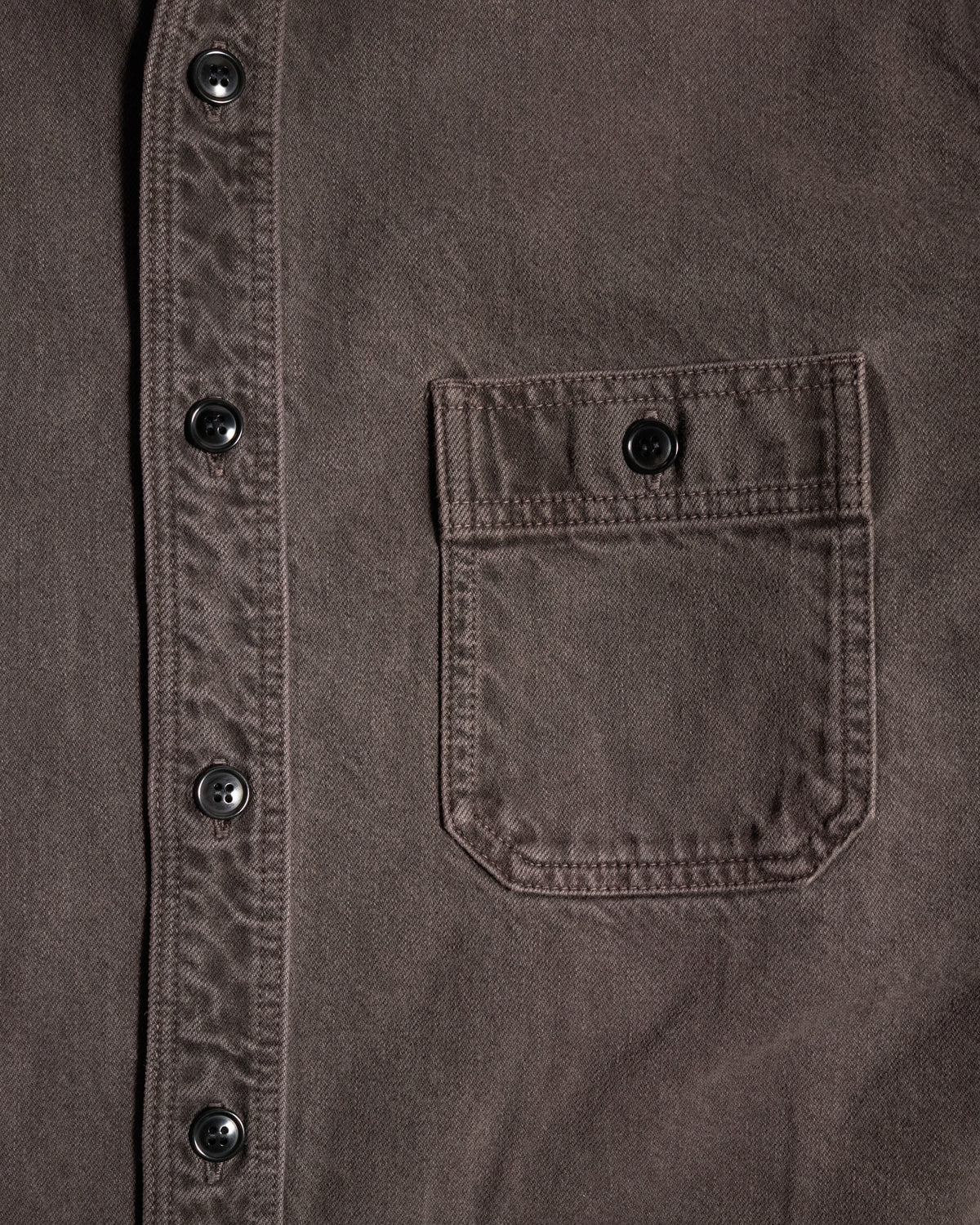 Studio D'Artisan D5745 Kasane No Irome Denim Shirt - Kuro-Beni