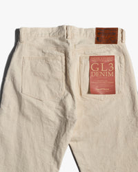 Studio D'Artisan SD-1001E 'GL3' 15oz Selvedge Regular Straight Mens Jeans - Ecru / Onewash | Studio D'Artisan Jeans | Jeanstore