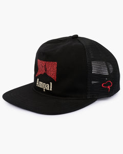 The Ampal Creative Scorched Trucker Cap - Black