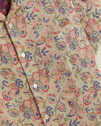 Portuguese Flannel Tapestry Flowers Shirt - Beige