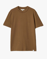 Merz b. Schwanen TEE03 7.4oz Authentic Jersey Relaxed Tee - Dusted Khaki | Merz b. Schwanen T Shirts | Jeanstore