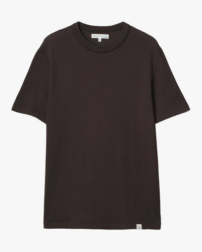 Merz b. Schwanen TEE03 7.4oz Authentic Jersey Relaxed Tee - Espresso | Merz b. Schwanen T Shirts | Jeanstore