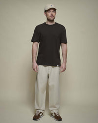 Merz b. Schwanen TEE03 7.4oz Authentic Jersey Relaxed Tee - Espresso | Merz b. Schwanen T Shirts | Jeanstore