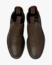 Loake 1880 Classic Tintagel Chelsea Boots - Brown Waxed Suede | Loake Shoemakers Boots | JEANSTORE