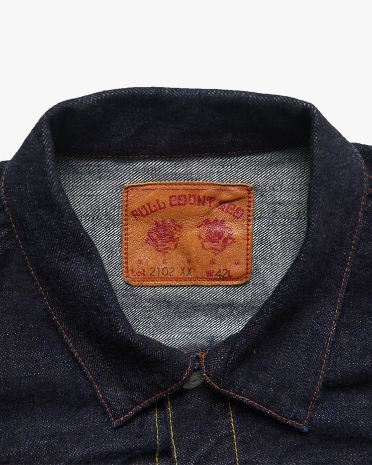 Fullcount 2102XXW 15.5oz Selvedge Type 2 Denim Jacket - Indigo Onewash