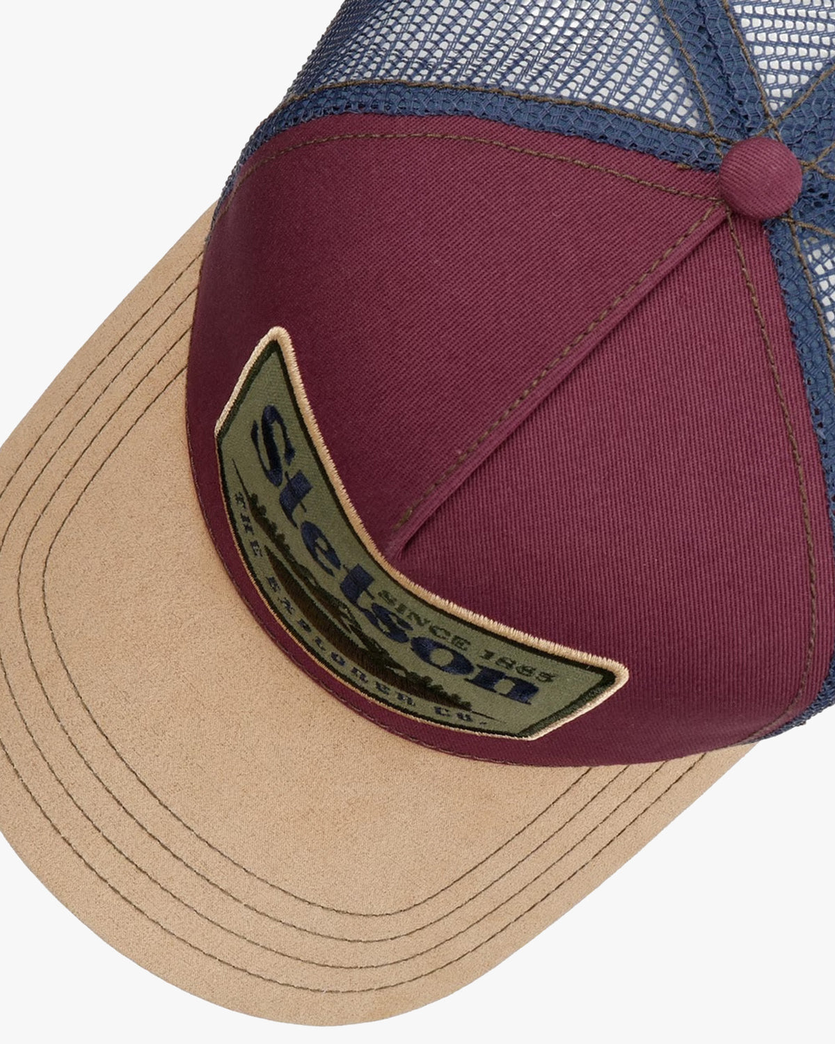 Stetson Explorer Co Trucker Cap - Beige / Wine