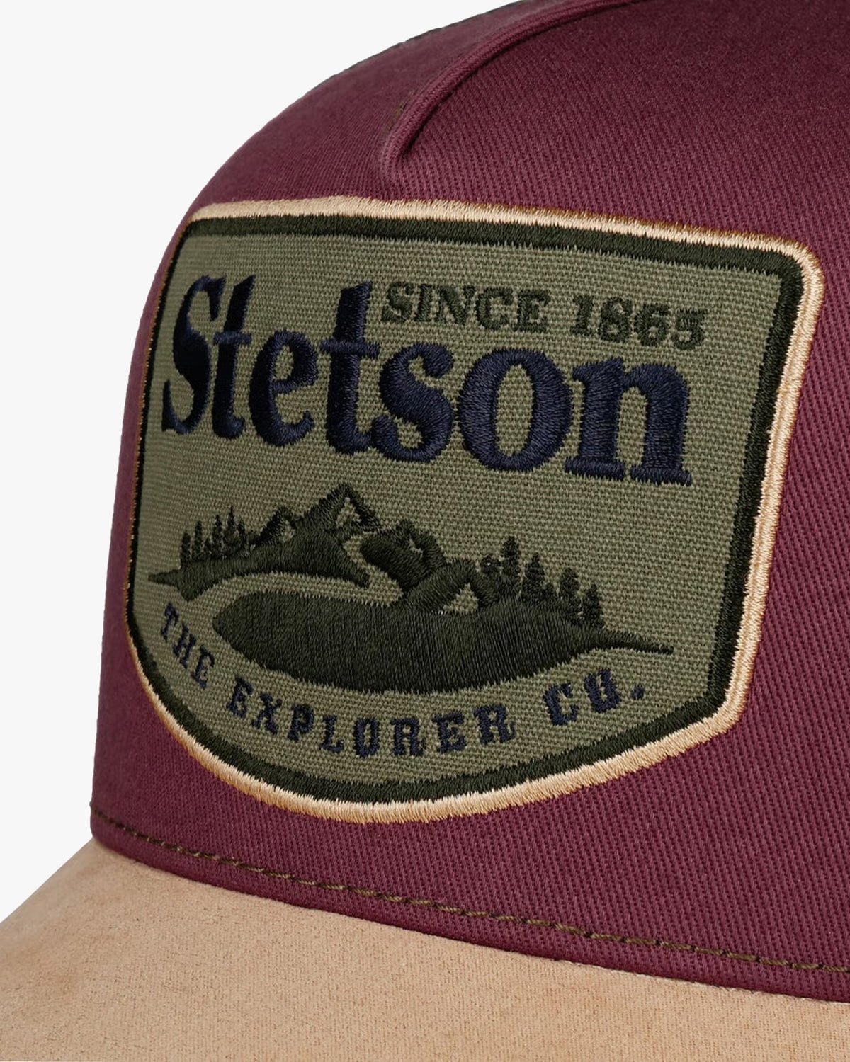 Stetson Explorer Co Trucker Cap - Beige / Wine