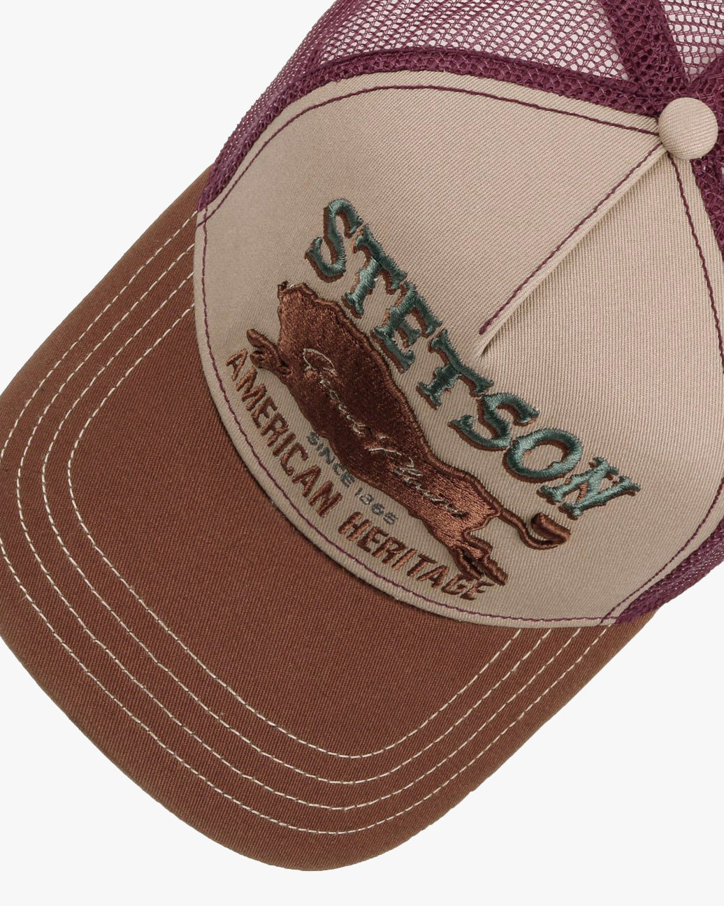 Stetson Great Plains Trucker Cap - Brown / Wine | Stetson Hats | JEANSTORE