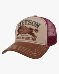 Stetson Great Plains Trucker Cap - Brown / Wine | Stetson Hats | JEANSTORE
