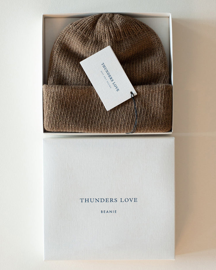 Thunders Love Wool Collection Cashmere & Wool Beanie - Solid Camel