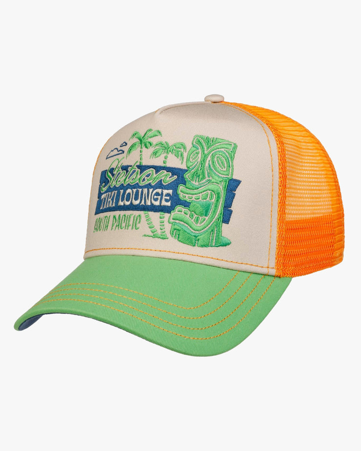 Stetson Tiki Lounge Trucker Cap - Lime / Orange