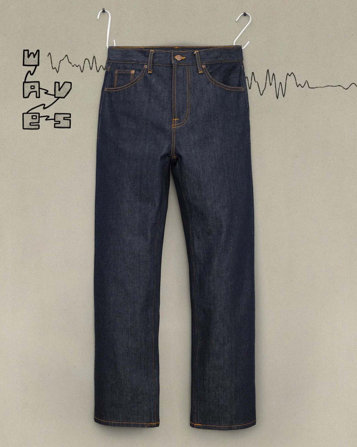 Nudie Tuff Tony Loose Fit Mens Jeans - Ecru Waves | Nudie Jeans Jeans | Jeanstore