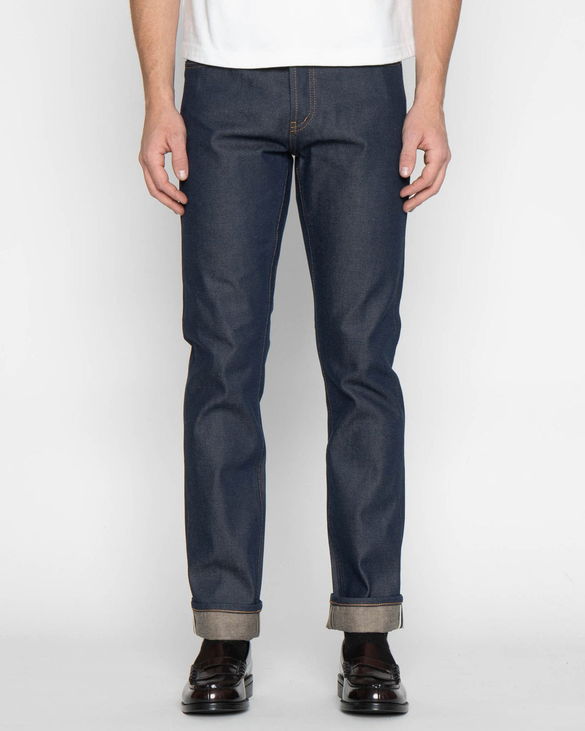 Unbranded UB154 Skinny Fit Mens Jeans - 13.5oz Vintage Blue Selvedge | The Unbranded Brand Jeans | JEANSTORE