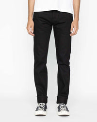 Unbranded UB248 Tapered Fit Mens Jeans - 14.5oz Slubby Black Selvedge