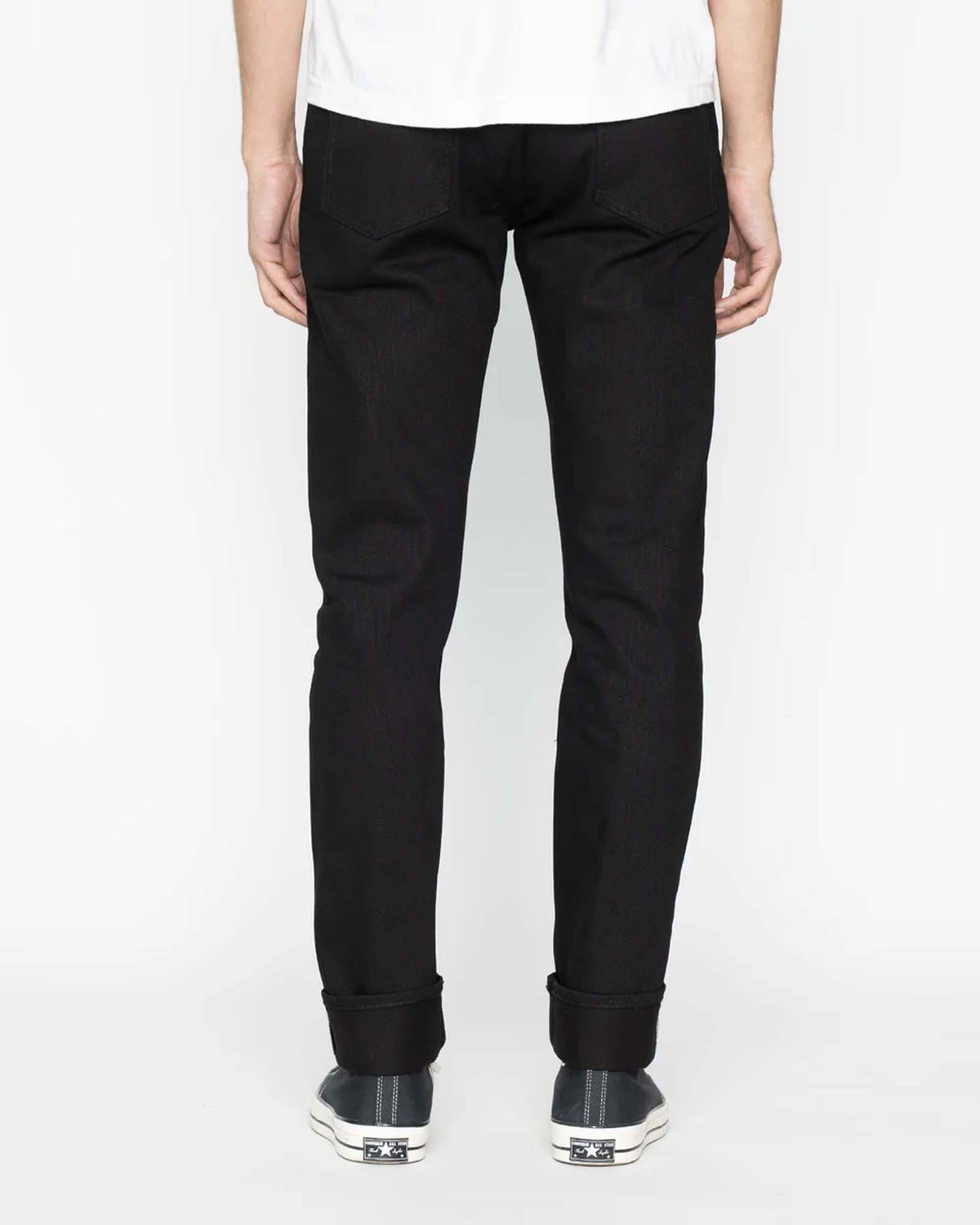 Unbranded UB248 Tapered Fit Mens Jeans - 14.5oz Slubby Black Selvedge