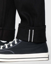 Unbranded UB248 Tapered Fit Mens Jeans - 14.5oz Slubby Black Selvedge