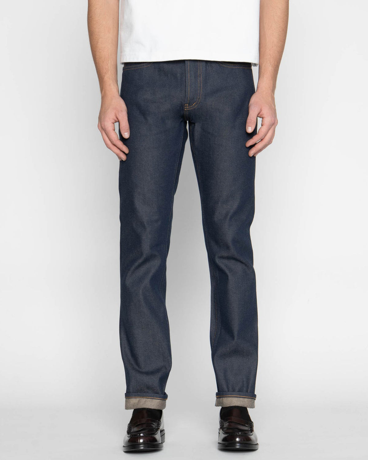 Unbranded UB254 Tapered Fit Mens Jeans - 13.5oz Vintage Blue Selvedge | The Unbranded Brand Jeans | JEANSTORE