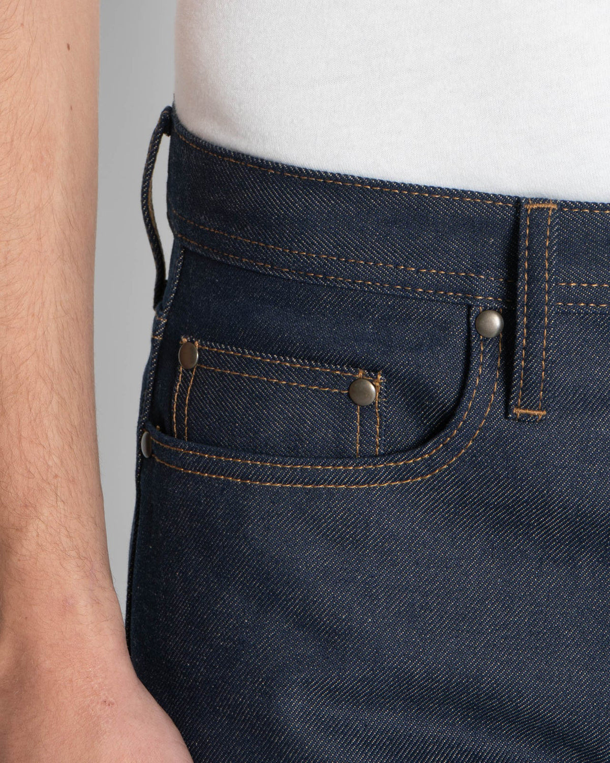 Unbranded UB254 Tapered Fit Mens Jeans - 13.5oz Vintage Blue Selvedge | The Unbranded Brand Jeans | JEANSTORE