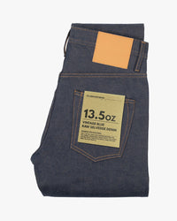 Unbranded UB654 Relaxed Tapered Mens Jeans - 13.5oz Vintage Blue Selvedge