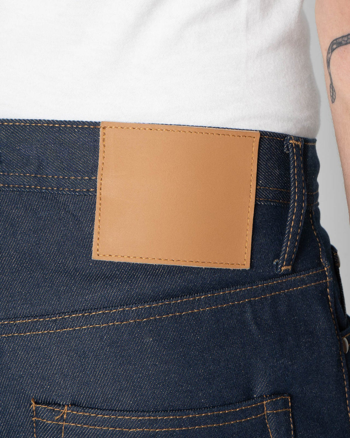 Unbranded UB654 Relaxed Tapered Mens Jeans - 13.5oz Vintage Blue Selvedge