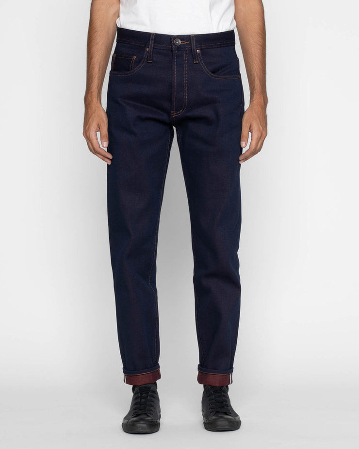 Unbranded UB691 Relaxed Tapered Mens Jeans - 21oz Heavy Red Weft Selvedge