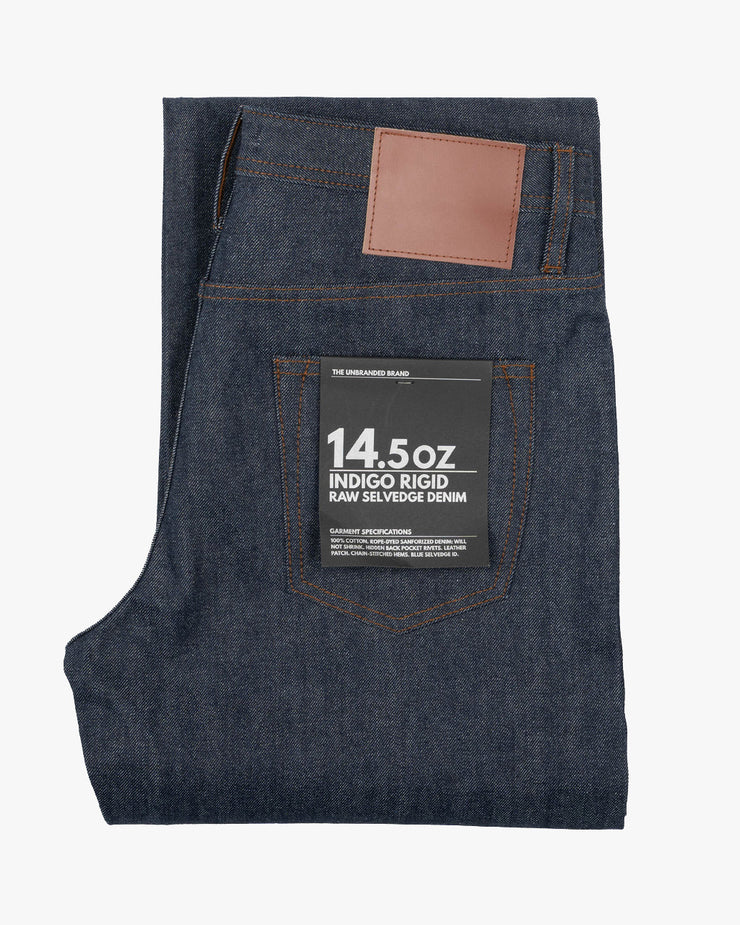 Unbranded UB701 Wide Fit Mens Jeans - 14.5oz Indigo Selvedge | The Unbranded Brand Jeans | JEANSTORE