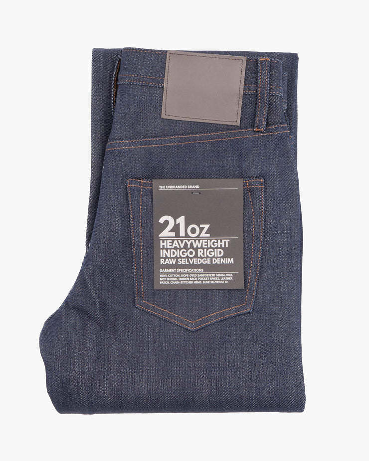 Unbranded UB721 Wide Fit Mens Jeans - 21oz Indigo Selvedge | The Unbranded Brand Jeans | JEANSTORE