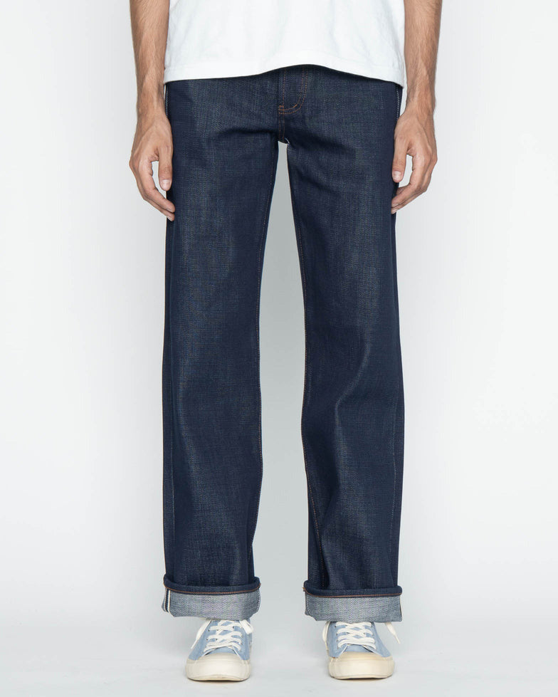 Unbranded UB721 Wide Fit Mens Jeans - 21oz Indigo Selvedge - W30