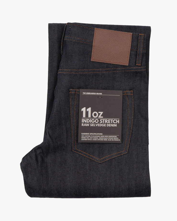Unbranded UB722 Wide Fit Mens Jeans - 11oz Indigo Stretch Selvedge | The Unbranded Brand Jeans | JEANSTORE