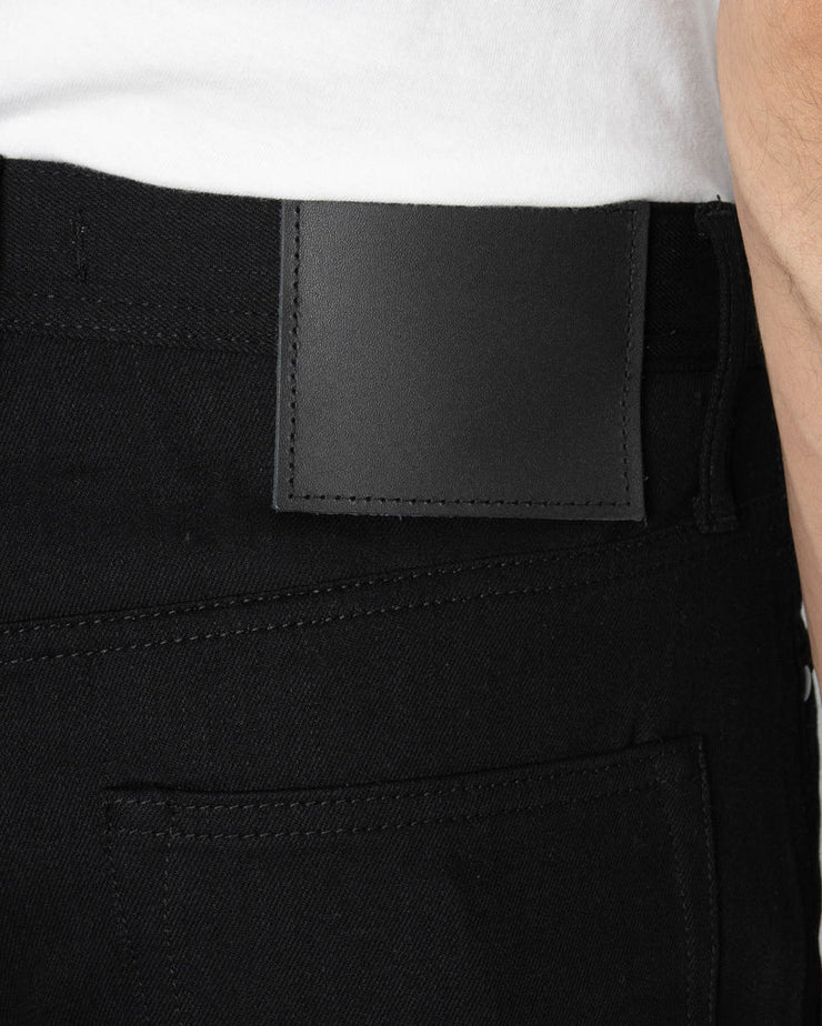 Unbranded UB744 Wide Fit Mens Jeans - 11oz Solid Black Stretch Selvedge | The Unbranded Brand Jeans | JEANSTORE