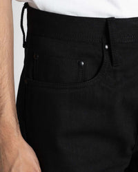 Unbranded UB748 Wide Fit Mens Jeans - 14.5oz Slubby Black Selvedge