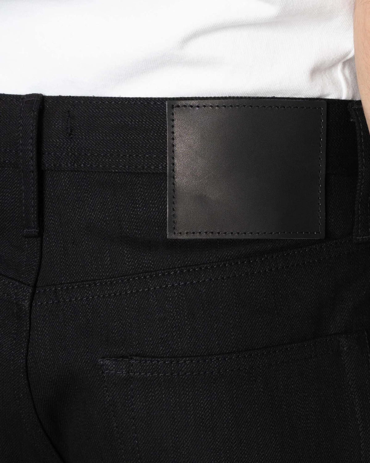 Unbranded UB748 Wide Fit Mens Jeans - 14.5oz Slubby Black Selvedge