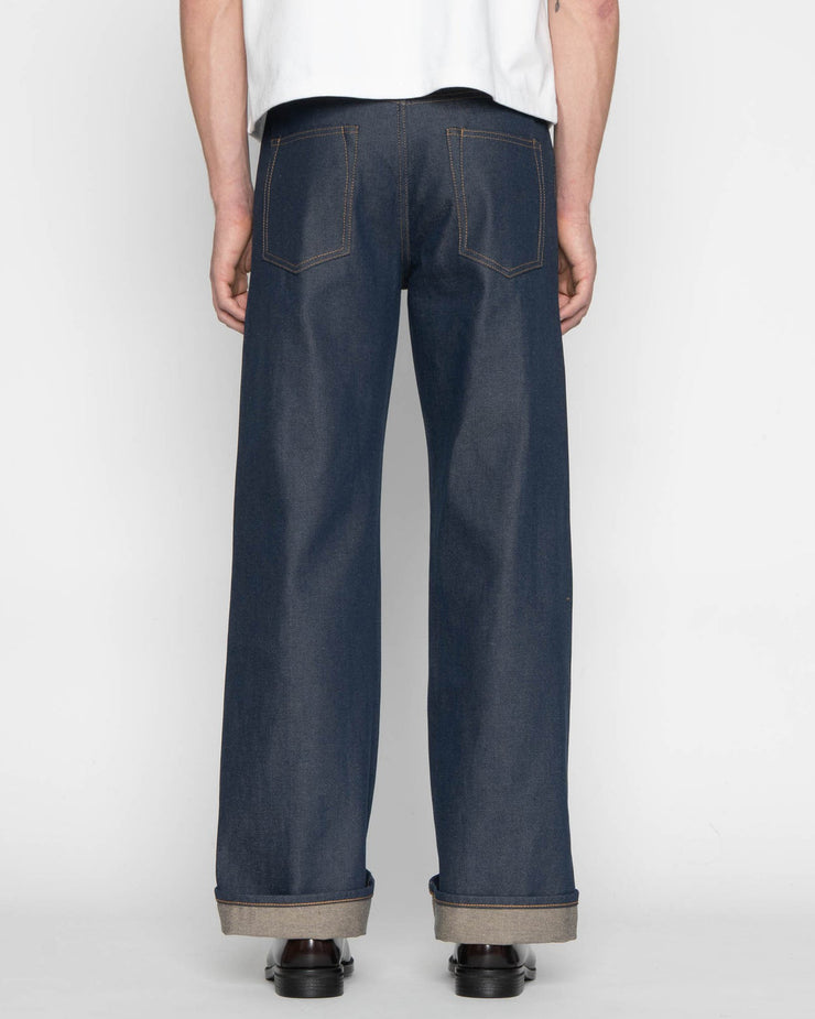 Unbranded UB754 Wide Fit Mens Jeans - 13.5oz Vintage Blue Selvedge