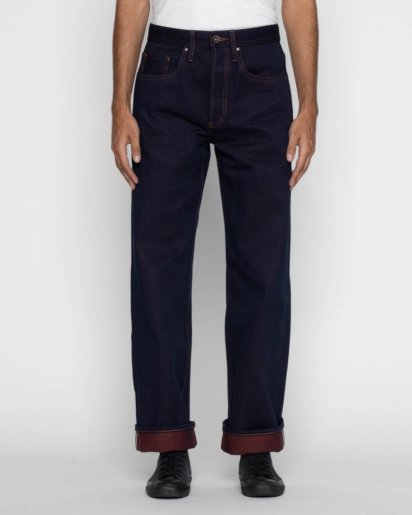 Unbranded UB791 Wide Fit Mens Jeans - 21oz Heavy Red Weft Selvedge