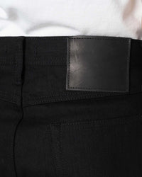 Unbranded UB848 Relaxed Straight Mens Jeans - 14.5oz Slubby Black Selvedge