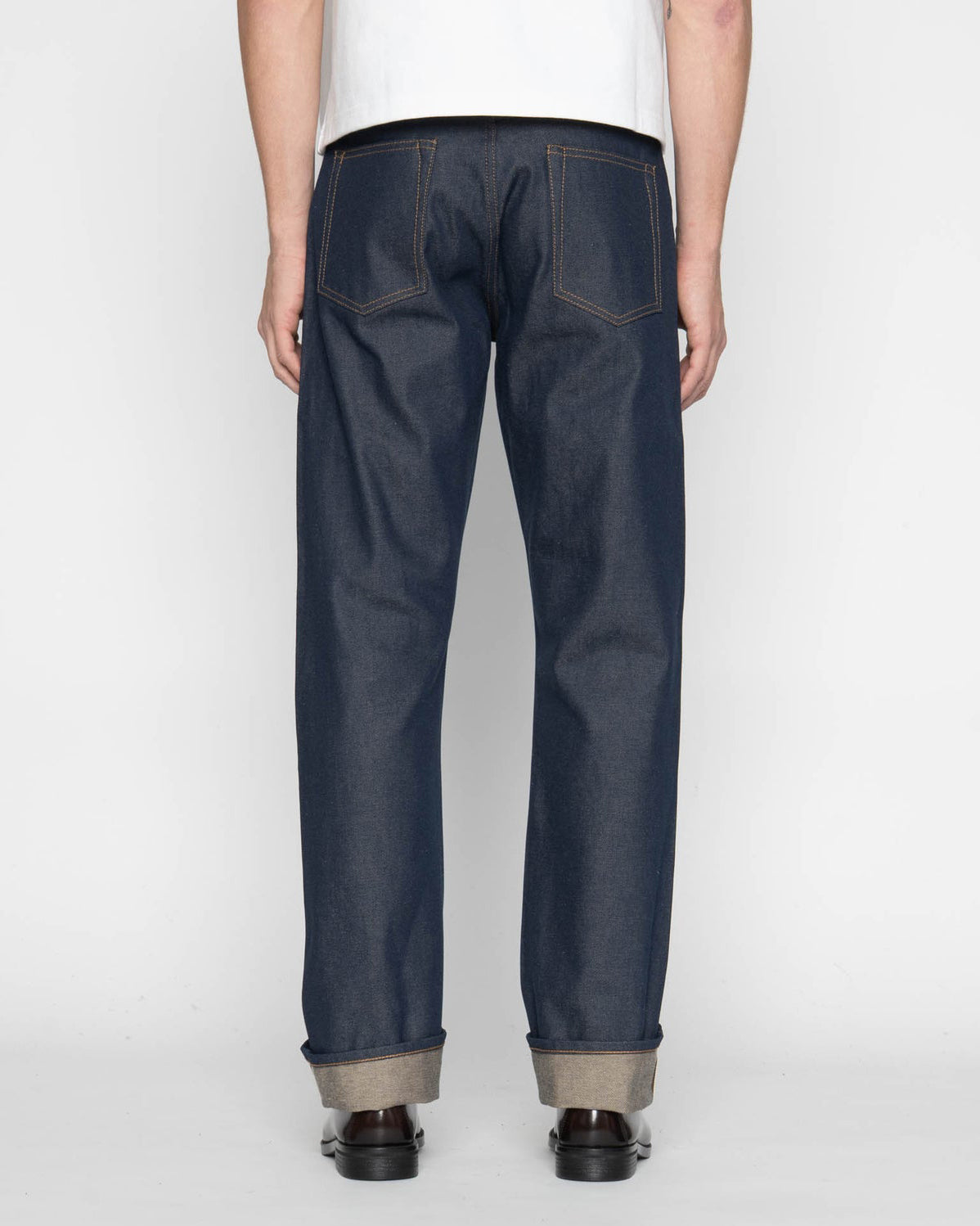 Unbranded UB854 Relaxed Straight Mens Jeans - 13.5oz Vintage Blue Selvedge