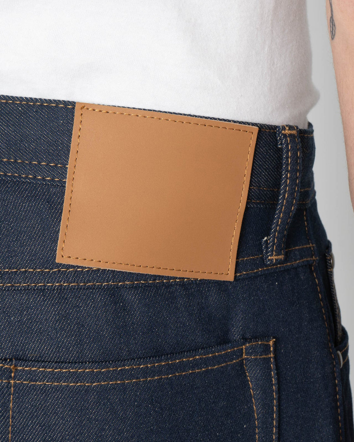 Unbranded UB854 Relaxed Straight Mens Jeans - 13.5oz Vintage Blue Selvedge