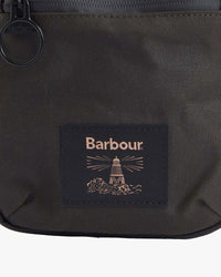 Barbour Heritage Field Waxed Crossbody Bag - Olive / Black