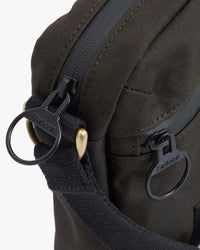 Barbour Heritage Field Waxed Crossbody Bag - Olive / Black