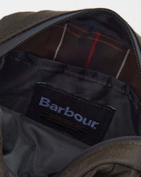 Barbour Heritage Field Waxed Crossbody Bag - Olive / Black