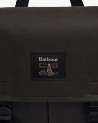 Barbour Heritage Field Waxed Messenger Bag - Olive / Black | Barbour Bags | Jeanstore