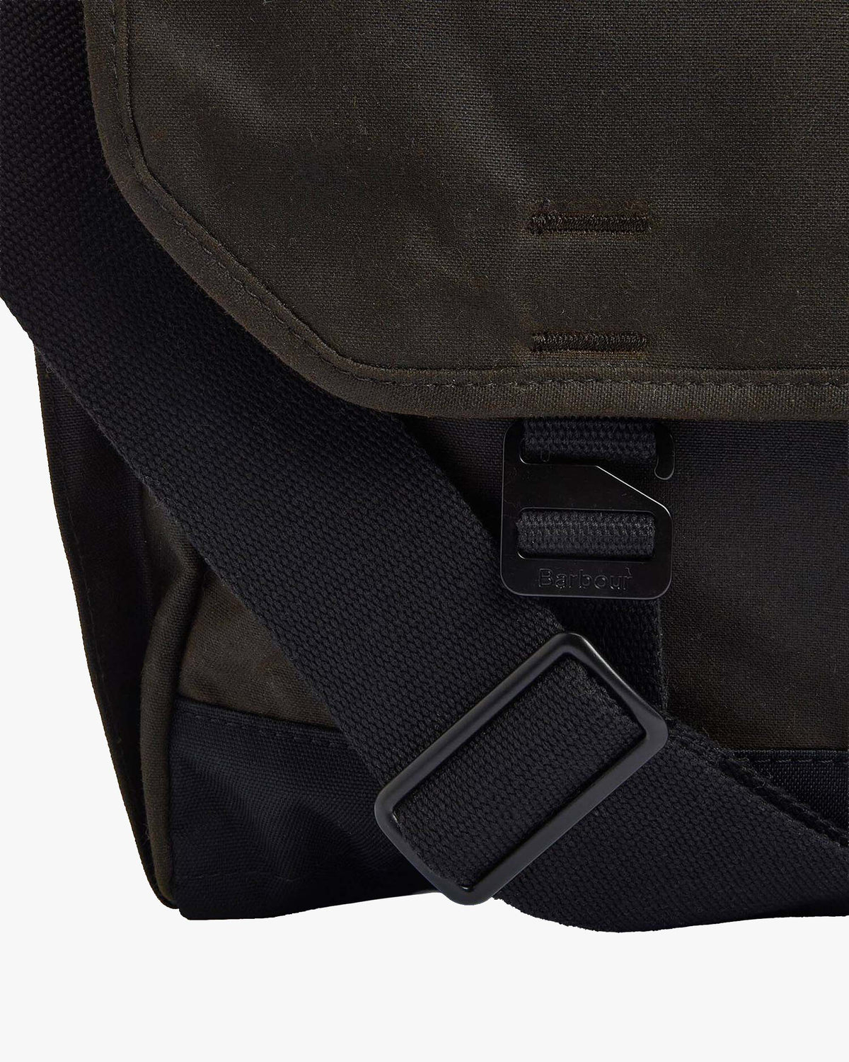 Barbour Heritage Field Waxed Messenger Bag - Olive / Black | Barbour Bags | Jeanstore