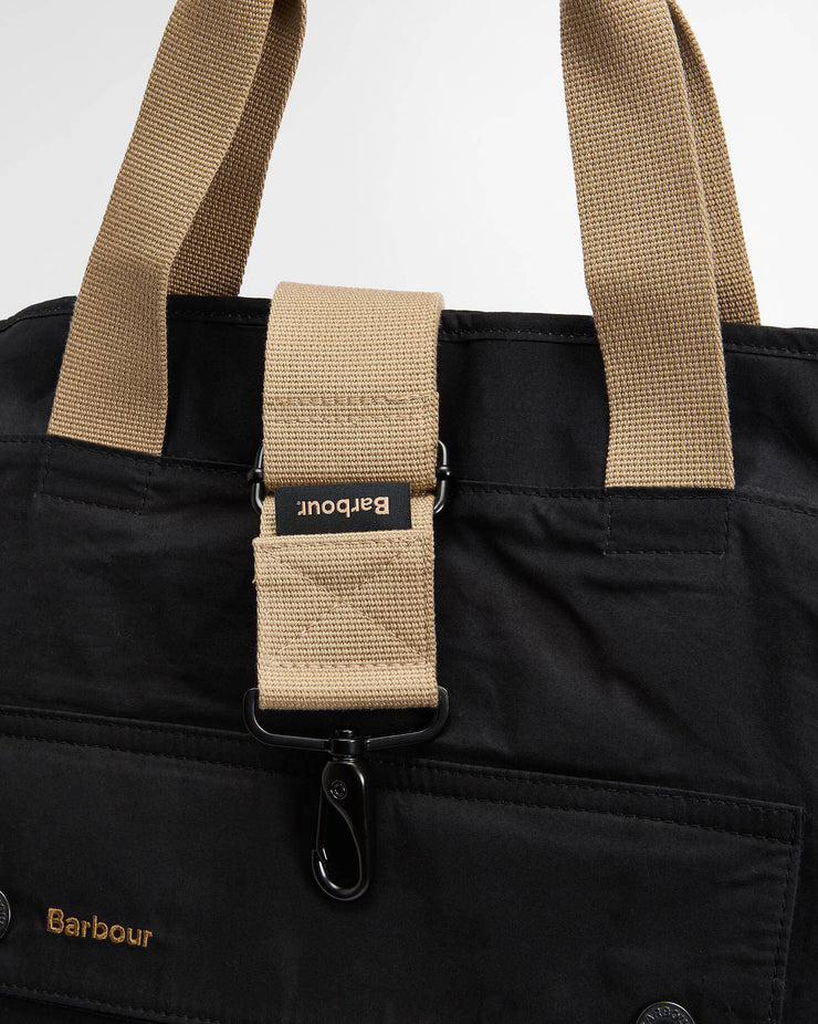 Barbour Heritage Transport 3-Way Tote Bag - Black / Modern Tartan