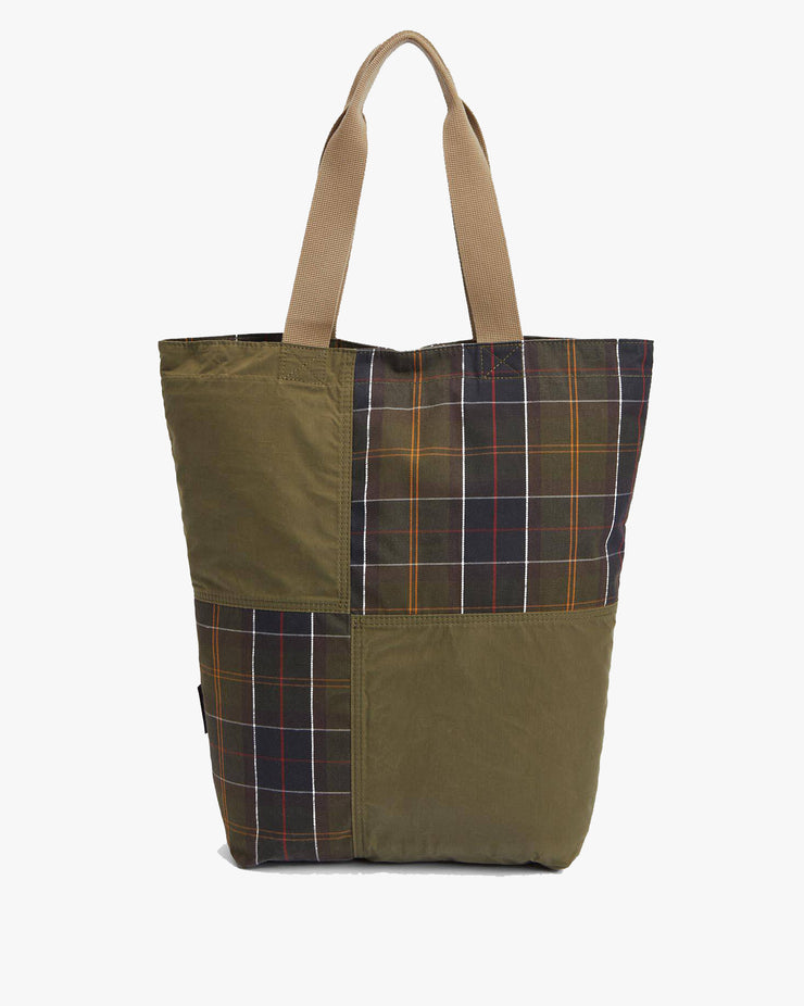 Barbour Heritage Transport Patchwork Tote Bag - Dusky Green