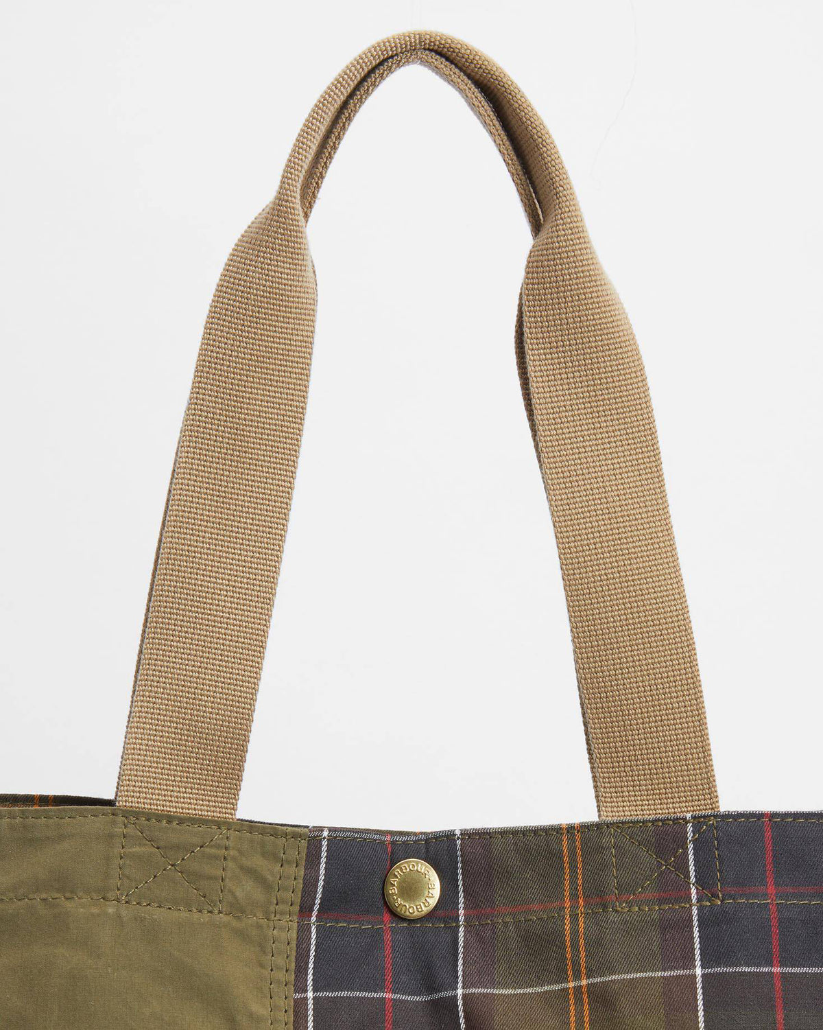 Barbour Heritage Transport Patchwork Tote Bag - Dusky Green