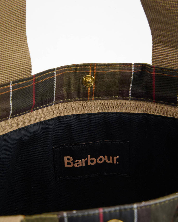 Barbour Heritage Transport Patchwork Tote Bag - Dusky Green