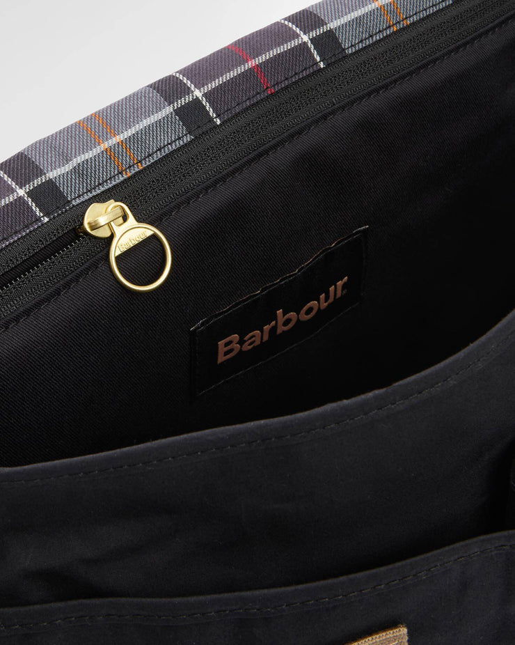 Barbour Heritage Transport Riever Crossbody Bag - Black / Modern Tartan