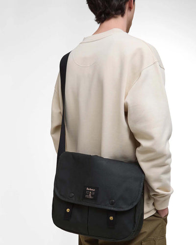 Barbour Heritage Field Waxed Riever Crossbody Bag - Sage
