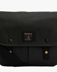 Barbour Heritage Field Waxed Riever Crossbody Bag - Sage | Barbour Bags | Jeanstore