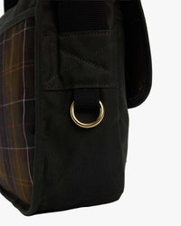 Barbour Heritage Field Waxed Riever Crossbody Bag - Sage | Barbour Bags | Jeanstore